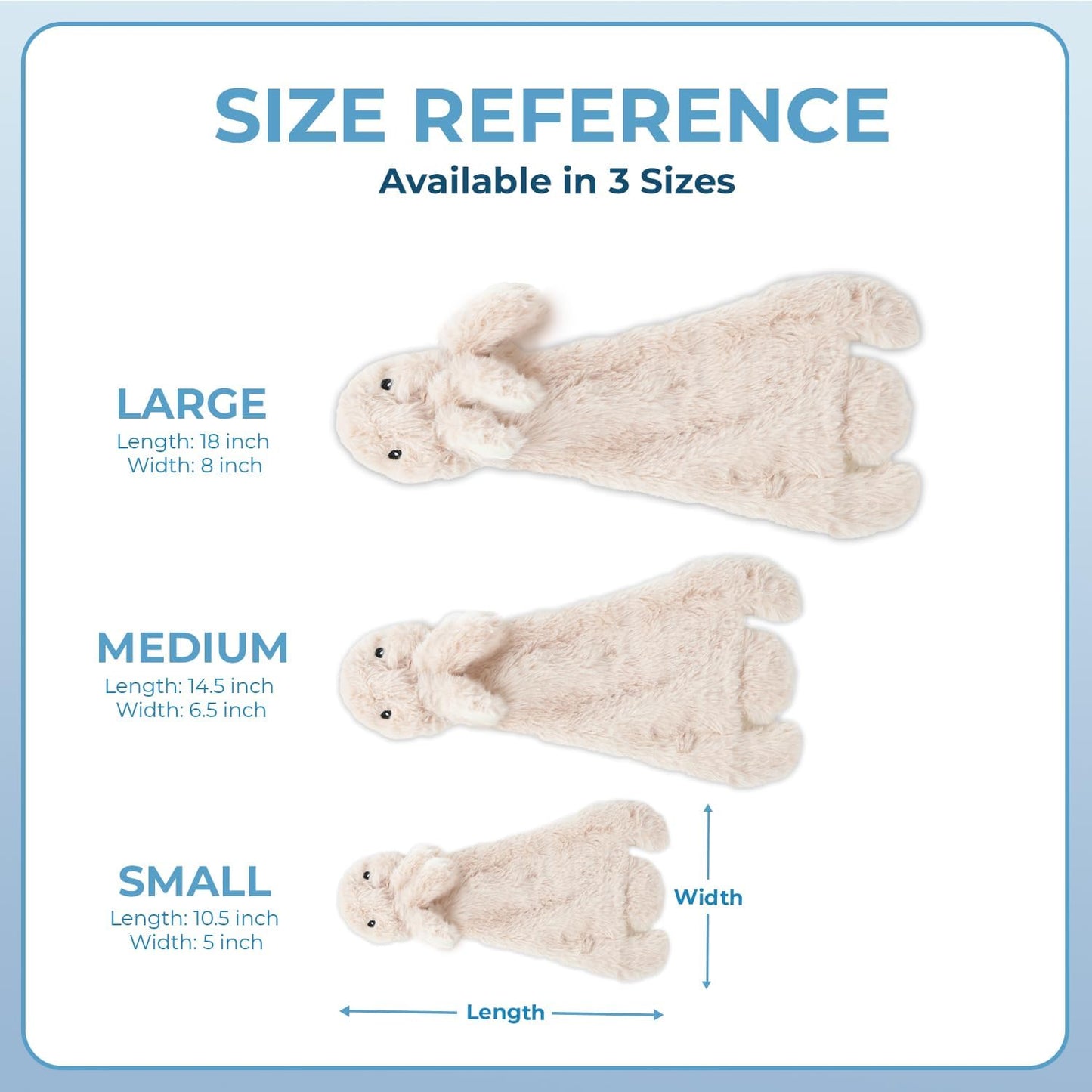 2-In-1 Stuffless Squeaky Dog Toy - Hare, Medium