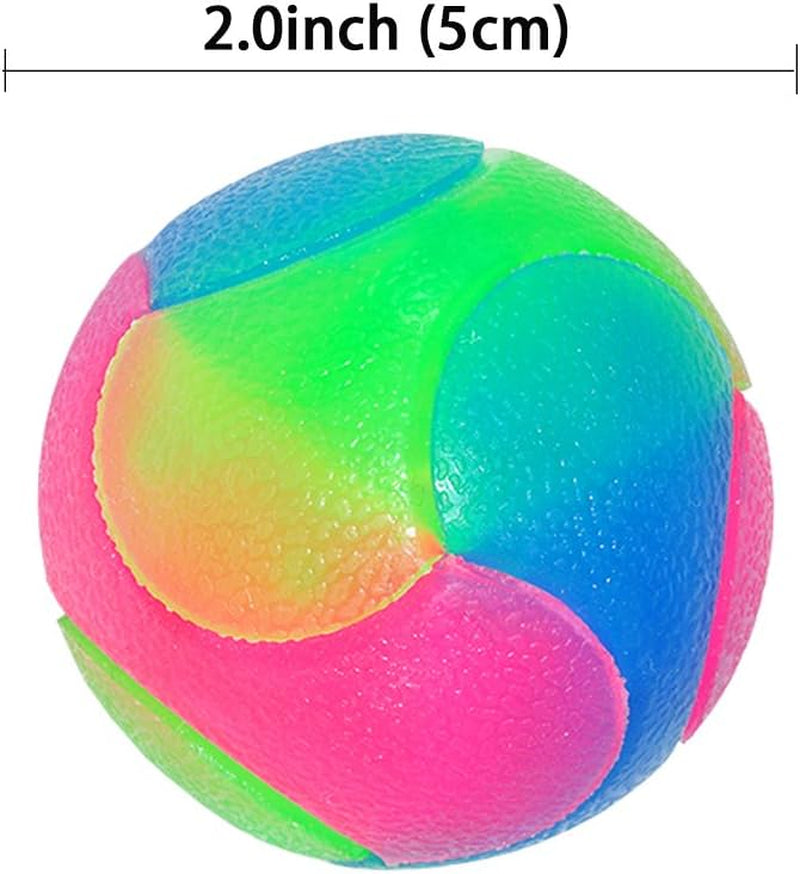 Set of 2 Illuminated Dog Balls - LED Glow in the Dark Pet Toys for Dogs and Cats